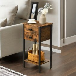 Rackhams Slim Side Table with 2 Drawers - thumbnail 4
