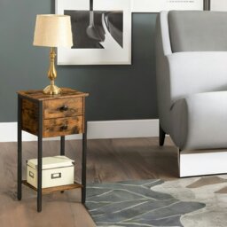 Rackhams Slim Side Table with 2 Drawers - thumbnail 3