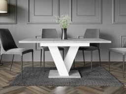 Rackhams Retro Container Store Extendable Dining Table 4-6 Seater MASIV Concrete Grey White - thumbnail 2