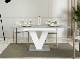 Rackhams Retro Container Store Extendable Dining Table 4-6 Seater MASIV Concrete Grey White - thumbnail 4