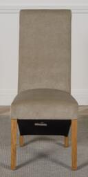 Rackhams Lola Fabric Dining Chair - Grey - 1 - thumbnail 1