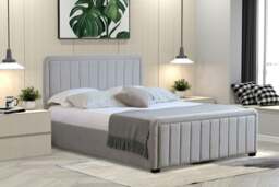 Rackhams Brighton Brushed Velvet Fabric Ottoman Bed Frame - A Stylish and Functional Statement Piece for Your Bedroom - Dark Grey - King - thumbnail 2