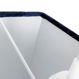 Rackhams Contemporary Designer Midnight Blue Crushed Velvet Fabric Rectangular Lamp Shade - thumbnail 3