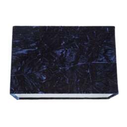 Rackhams Contemporary Designer Midnight Blue Crushed Velvet Fabric Rectangular Lamp Shade