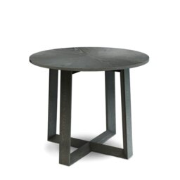 Rackhams Small Round Dining Tables - Natural Black Oak - thumbnail 1