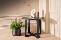 Rackhams Small Round Dining Tables - Natural Black Oak - thumbnail 2