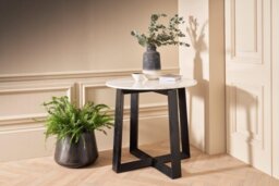 Rackhams Small Round Dining Tables - Natural Black Oak - thumbnail 3