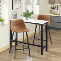 Rackhams Lilu Dilu Set Of 2 Brown Kitchen Bar Stools With Fixed H8 And Reinforced Frame - thumbnail 3