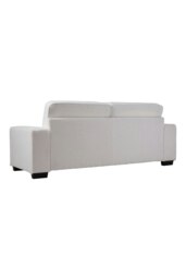 Rackhams Modern Teddy Fleece Upholstered Loveseat Sofa - White - thumbnail 4