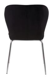 Rackhams Tamzin Curved Black Chrome Finish Dining Chair - thumbnail 3