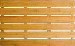 Rackhams Bamboo Bathroom Duckboard Board Bath Shower For Bathroom Showers Bathtubs Floors Anti Slip Bath Mat - 1 - Natural Brown - Bamboo - thumbnail 1