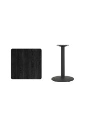 Rackhams 60*60cm Square Coffee Table with Metal Base - Black - thumbnail 4