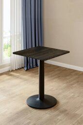 Rackhams 60*60cm Square Coffee Table with Metal Base - Black - thumbnail 1
