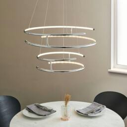 Rackhams Mabel Silver LED Pendant Ceiling Light - thumbnail 1