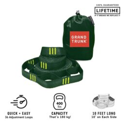 Rackhams Trunk Straps - Hammock Suspension Straps - Forest Green