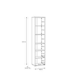 Rackhams Alice Springs Tall Narrow Bookcase with 5 Shelves in Soft Neutral - Manufactured Wood - 1 - Soft Neutral - thumbnail 6