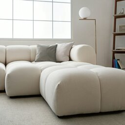 Rackhams Lysander Velvet Module Three Seater, Four Seater, Five Seater Sofa, Corner Sofa, White - Others ( Contact Us ) - thumbnail 5