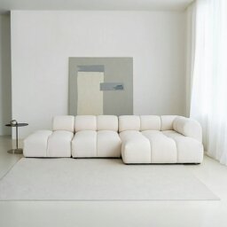 Rackhams Lysander Velvet Module Three Seater, Four Seater, Five Seater Sofa, Corner Sofa, White - Others ( Contact Us ) - thumbnail 1