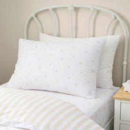 Rackhams Mini Star & Stripes Reversible Cotton Duvet Cover Set Natural - Single - Natural - thumbnail 3