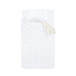 Rackhams Mini Star & Stripes Reversible Cotton Duvet Cover Set Natural - Single - Natural - thumbnail 5