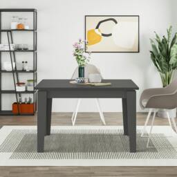 Rackhams Tolmen Dining Table Rectangular Extendable Table for 4 Seater Contemporary Kitchen Table 120Wcm Living Room, Anthracite - Anthracite - thumbnail 4