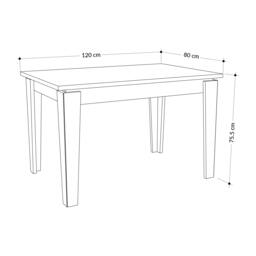 Rackhams Tolmen Dining Table Rectangular Extendable Table for 4 Seater Contemporary Kitchen Table 120Wcm Living Room, Anthracite - Anthracite - thumbnail 3