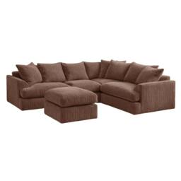 Rackhams Liverpool Living Room Furniture Range - Storm Grey - Symmetrical with Foot Stool - thumbnail 6