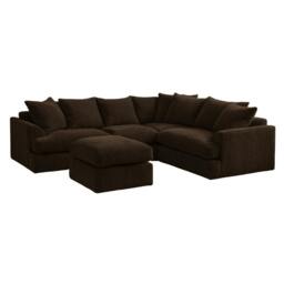 Rackhams Liverpool Living Room Furniture Range - Storm Grey - Symmetrical with Foot Stool - thumbnail 5
