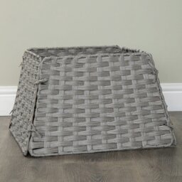 Rackhams 47cm x 46cm Samuel Alexander Foldable Rattan Christmas Tree Skirt in Grey - thumbnail 5