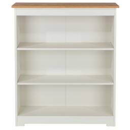 Rackhams Colorado 3-Shelf Low Wide Bookcase - Soft White