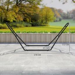 Rackhams 9ft Hammock Stand Adjustable with Non-Slip Feet, 250 kg Capacity - 278 x 97 x 112 cm - Hammock Stand - 1 - thumbnail 3