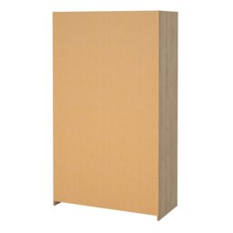 Rackhams Uppsala Open Mobile Wardrobe Unit in Jackson Hickory Oak with a Beige Textile Curtain - Brown - Malemine - 1 - thumbnail 4