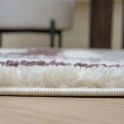 Rackhams Moodi Shaggy Grey/Purple Contour Rug - 80X150 cm - thumbnail 5