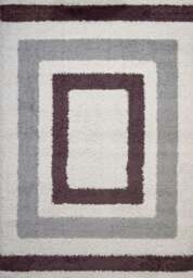 Rackhams Moodi Shaggy Grey/Purple Contour Rug - 80X150 cm - thumbnail 1