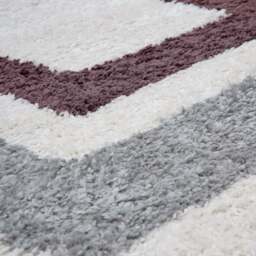 Rackhams Moodi Shaggy Grey/Purple Contour Rug - 80X150 cm - thumbnail 3