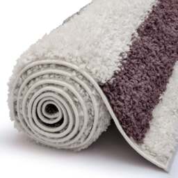 Rackhams Moodi Shaggy Grey/Purple Contour Rug - 80X150 cm - thumbnail 6