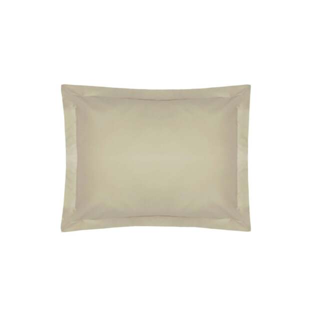Rackhams Easycare Percale Oxford Pillowcase - Mushroom - One Size - Mushroom - 50% Cotton/50% Polyester - image 1