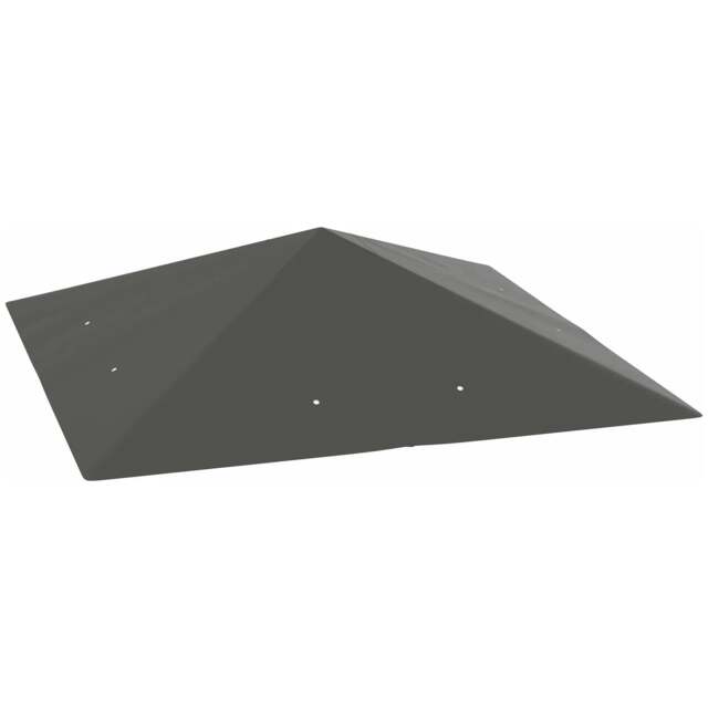 Rackhams 3 x 3(m) Gazebo Canopy Replacement Cover, Garden Gazebo Roof Replacement with Drain Holes, Water Resistant PVC Coating, TOP COVER ONLY, Grey