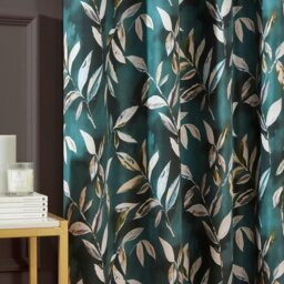 "Rackhams Madrid Bottle Green Blackout Ready Made Eyelet Curtains - Bottle Green - 46x54"" - Curtains" - thumbnail 5