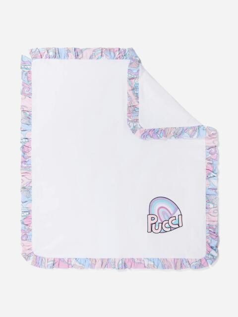 Rackhams Baby Girls Logo Blanket in White (L 80 x H 90 cm) - Multicoloured - One size - image 1
