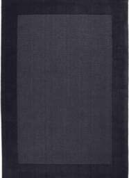 Rackhams Bordered Dark Grey Rug – Handmade - 60X230 cm - thumbnail 2