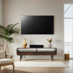 Rackhams Winnie Dark Mango Wood Large TV Stand with 2 Drawers - 140 cm - 47 cm - Wood