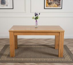 Rackhams Dakota Medium Oak Dining Table with Lincoln Oak Chairs - Natural Oak - 6 chairs - thumbnail 6