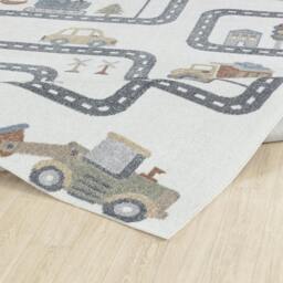 Rackhams Lillian-Kids Beige Grey Orange Blue Washable Rug for Children's Rooms - 120 x 170 cm - thumbnail 5