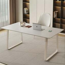 Rackhams Kwame Office Desk With Office Chair, White - 130 x 70cm - NO Office Chair - thumbnail 4
