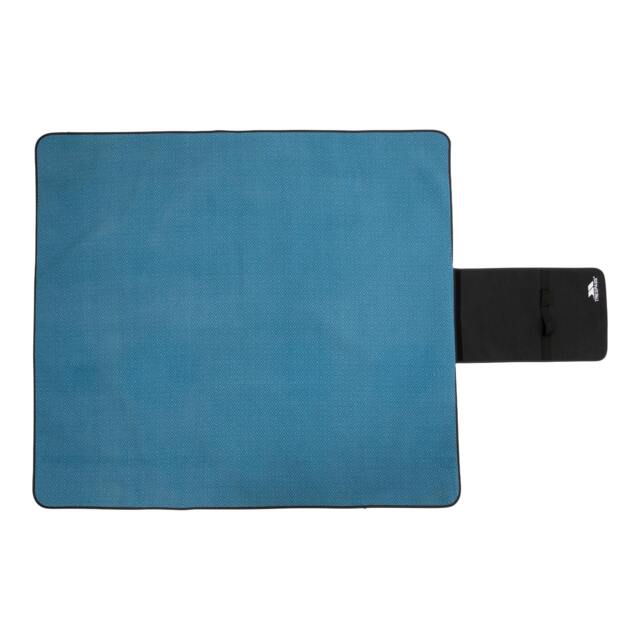 Rackhams Throw Waterproof Checked Foldable Blanket - Rich Teal - One Size - Rich Teal - 80% Polyester/20% Acrylic - image 1
