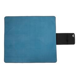 Rackhams Throw Waterproof Checked Foldable Blanket - Rich Teal - One Size - Rich Teal - 80% Polyester/20% Acrylic