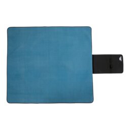 Rackhams Throw Waterproof Checked Foldable Blanket - Rich Teal - One Size - Rich Teal - 80% Polyester/20% Acrylic - thumbnail 2