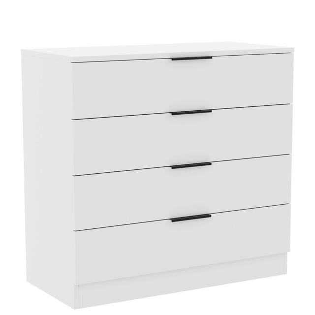 Rackhams Trega 4 Drawer Chest, Black - White - image 1