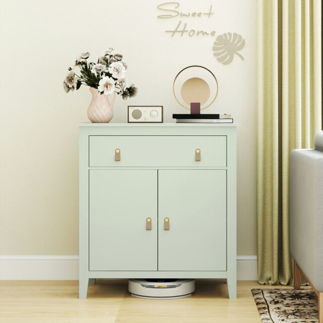 Rackhams Sideboard with Drawer, Adjustable Shelf for Living Room, Light Green - Green - image 1